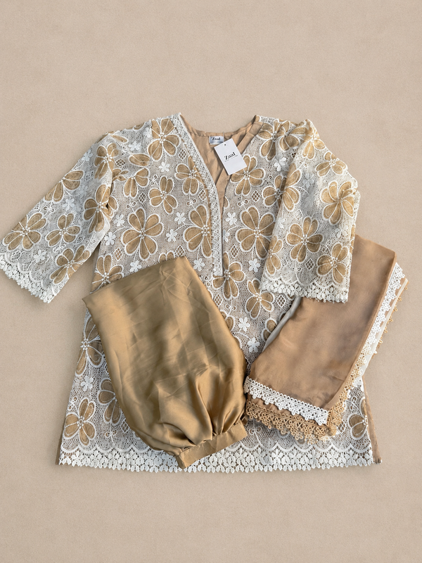 Pastel Net Suit Brown