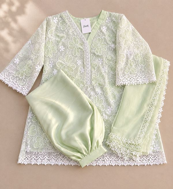 Pastel Net Suit Green